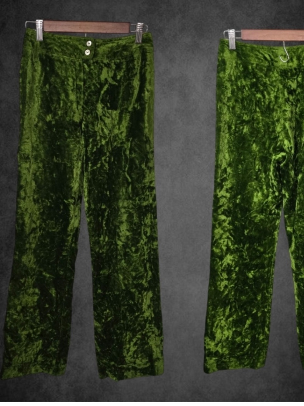 Vintage green velvet high waisted super cool pants